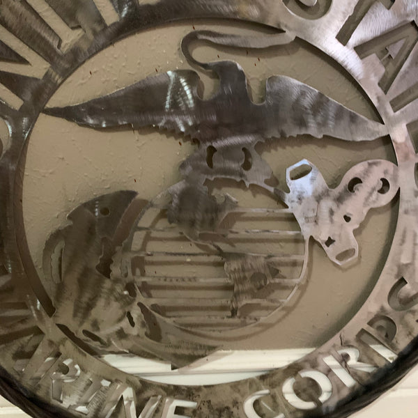 24" US MARINE CORPS MILITARY LASERCUT RAW METAL WALL ART WESTERN HOME DECOR HANDMADE NO PAINT