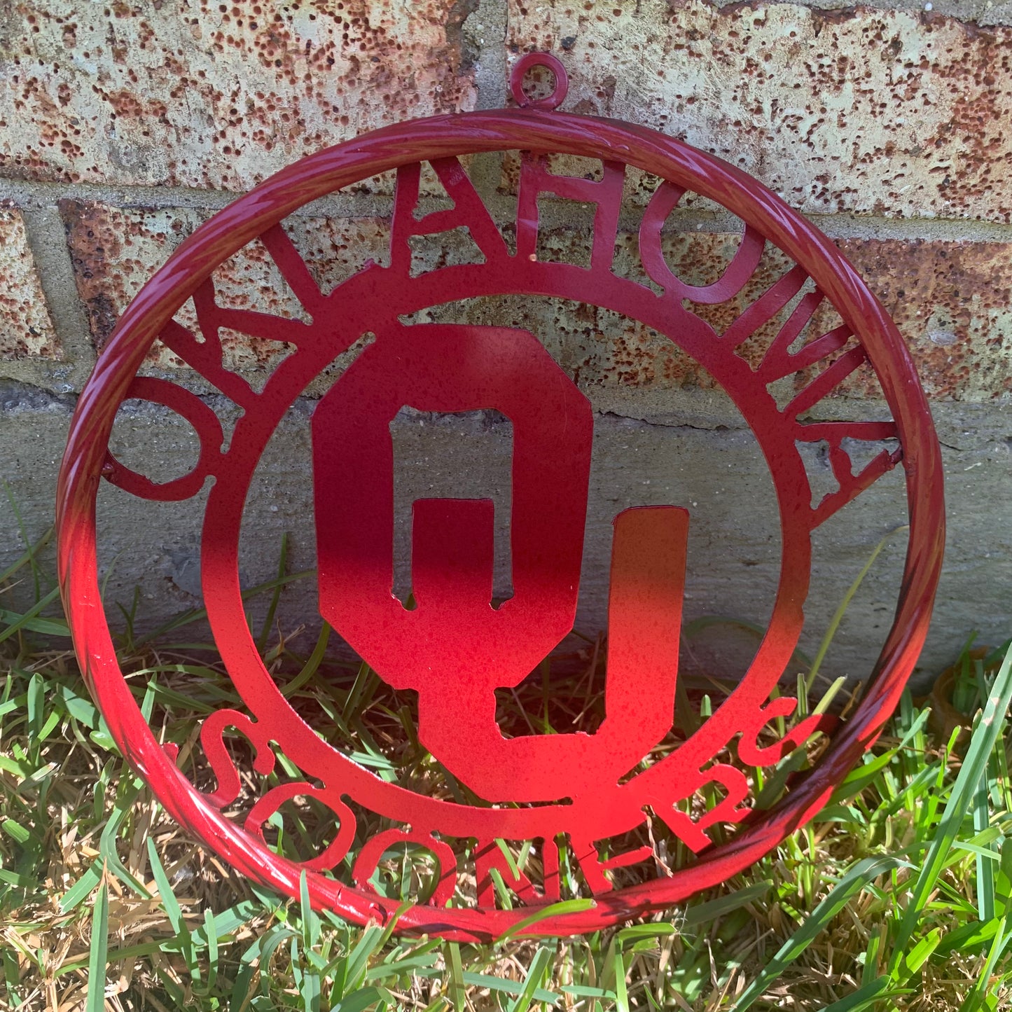 OU OKLAHOMA SOONERS RUSTIC RED METAL CUSTOM VINTAGE CRAFT WALL ART TEAM SIGN HANDMADE 12", 18", 24", 32"