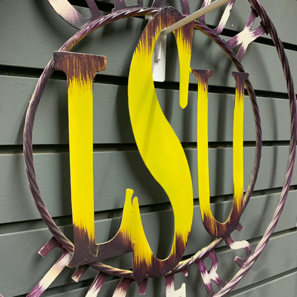 12",18",24",32" LSU GEAUX TIGERS METAL CUSTOM VINTAGE CRAFT TEAM ART