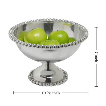 #IH_11299 10.5" BEADED PUNCH BOWL WESTERN HOME DECOR HANDMADE NEW