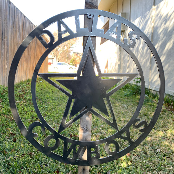 18", 24", 32" DALLAS COWBOYS LASER CUT CUSTOM VINTAGE RAW METAL CRAFT HANDMADE