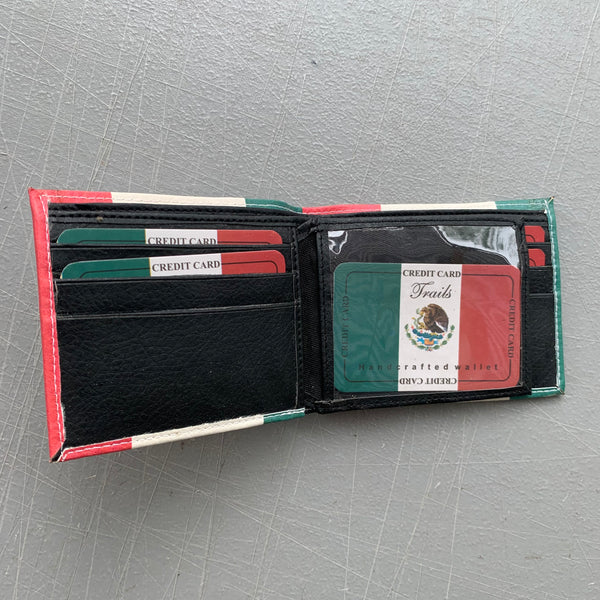 5" MEXICO FLAG WALLET LEATHER BIFOLD WALLET NEW
