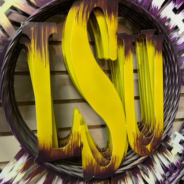 12",18",24",32" LSU GEAUX TIGERS WELCOME METAL CUSTOM VINTAGE CRAFT TEAM ART