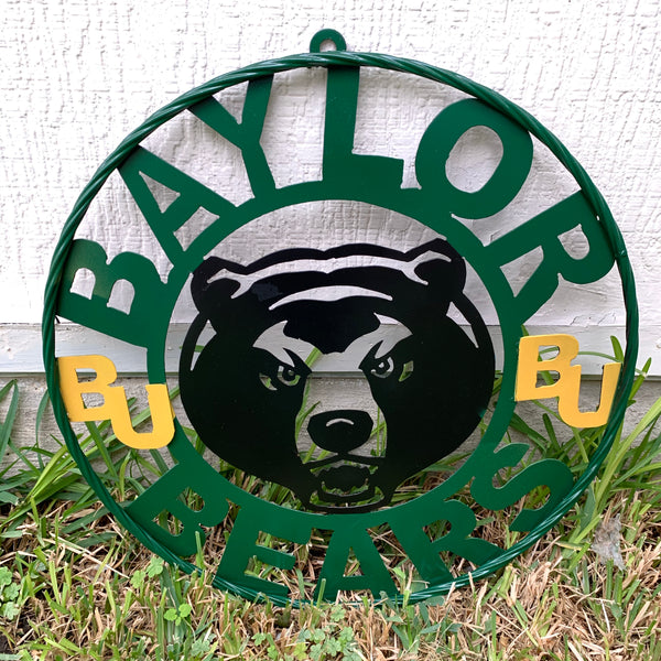 12",18",24",32" BAYLOR BEARS CUSTOM METAL VINTAGE CRAFT SIGN WESTERN HOME DECOR HANDMADE