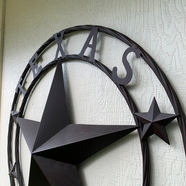 TEXAS LONESTAR METAL ART WESTERN HOME WALL DECOR RUSTIC VINTAGE BROWN NEW, SIZE:24",32",36",40",42",44",46",50"