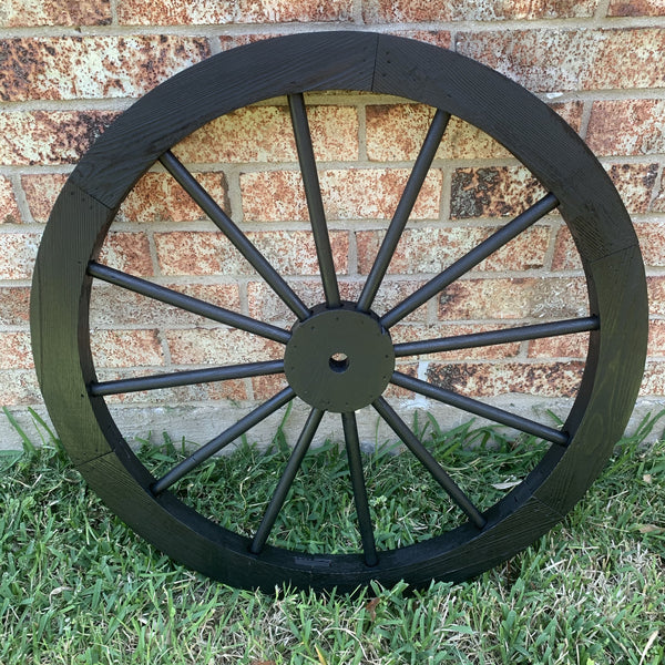 16",24",30" WAGON WHEEL BLACK BARN WOOD WESTERN HOME DECOR RUSTIC HANDMADE CRAFT
