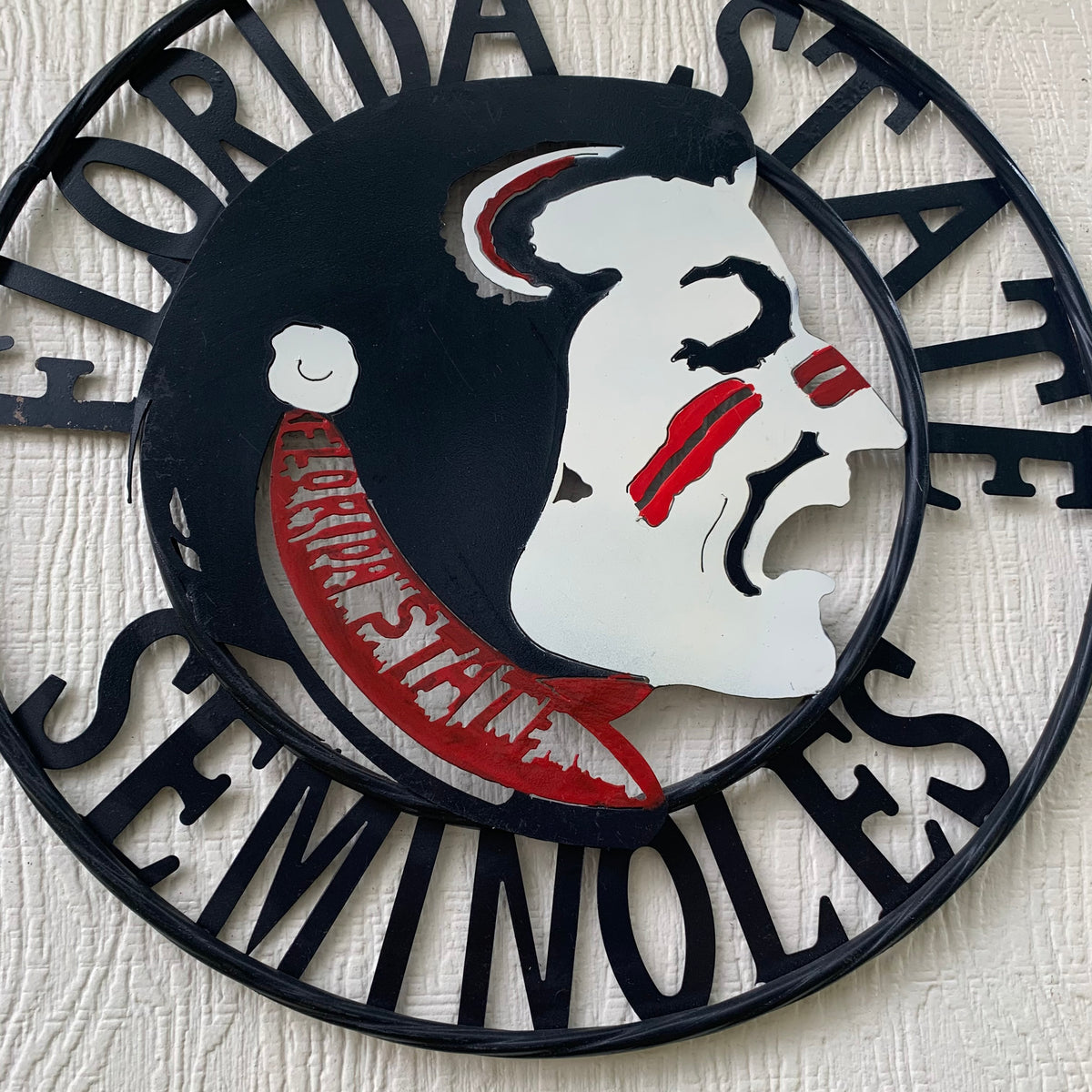 12", 18", 24", 32" FSU FLORIDA STATE SEMINOLES INDIAN LOGO METAL CUSTOM VINTAGE CRAFT TEAM SIGN