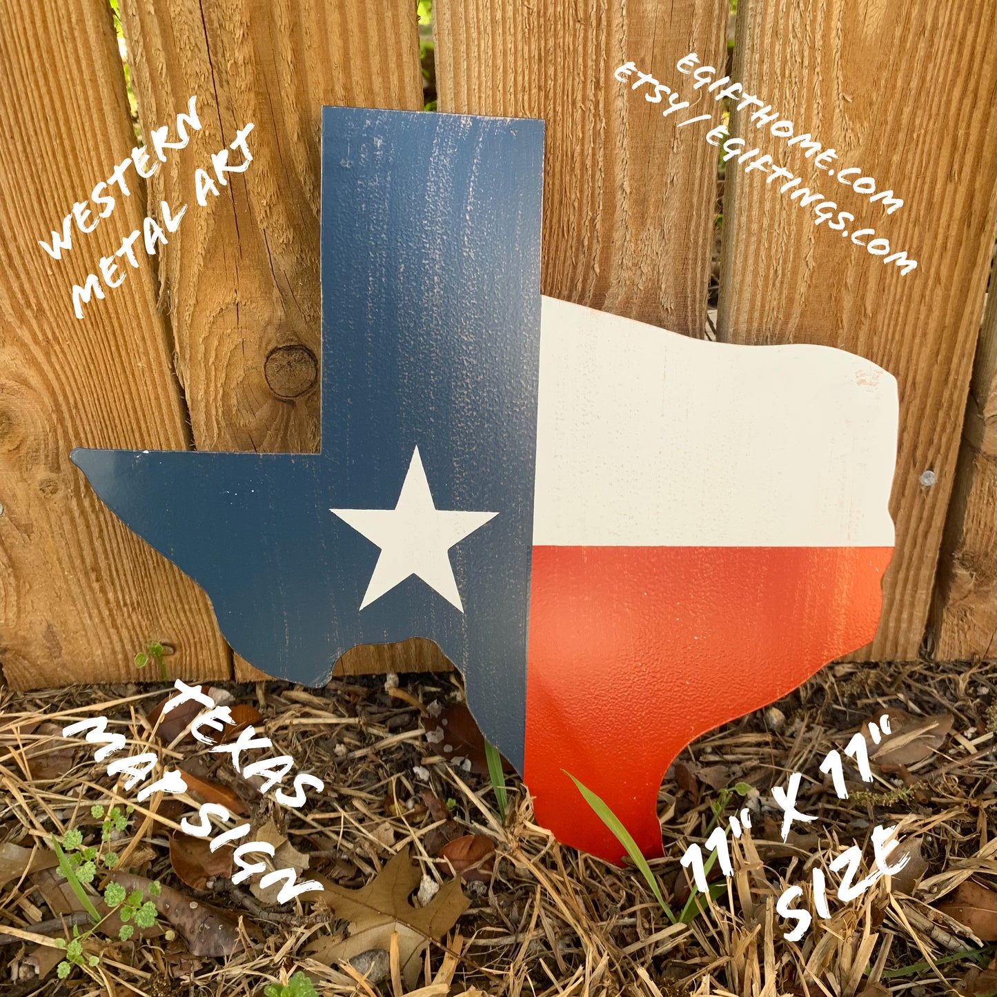 STATE OF TEXAS MAP 11" METAL SIGN WESTERN HOME DECOR HANDMADE NEW #EH11784