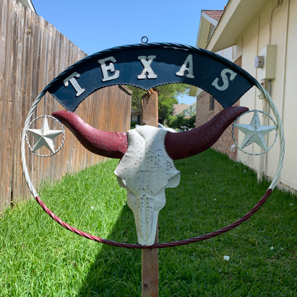 24" X 18" TEXAS LONGHORNS METAL ART WALL DECOR WESTERN HOME DECOR NEW