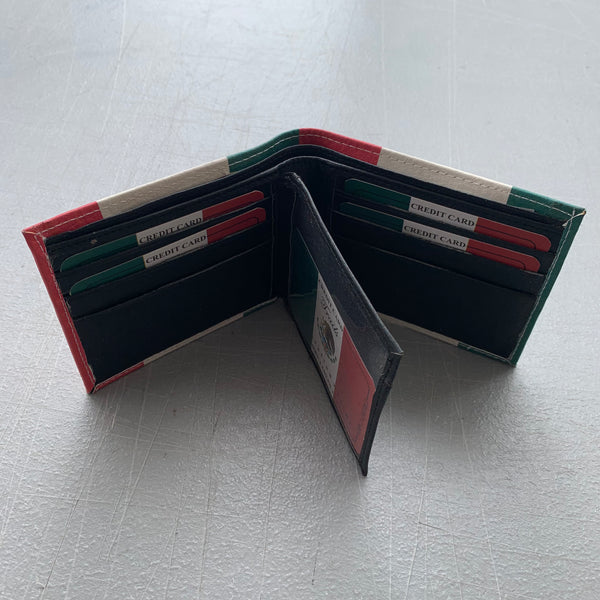 5" MEXICO FLAG WALLET LEATHER BIFOLD WALLET NEW