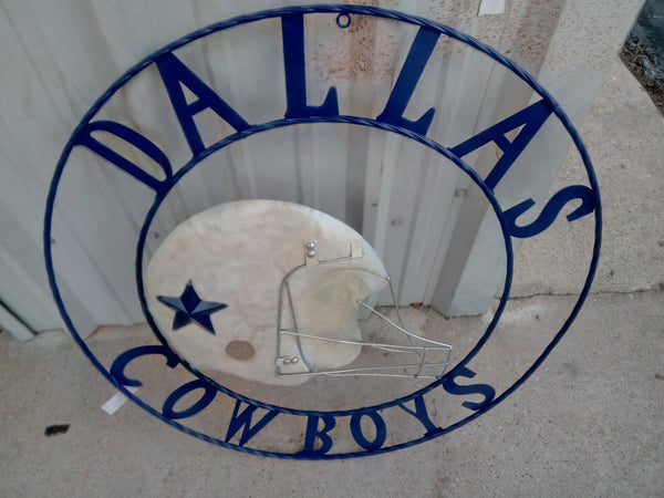 18",24" DALLAS COWBOYS CUSTOM METAL VINTAGE CRAFT TEAM WESTERN HOME DECOR