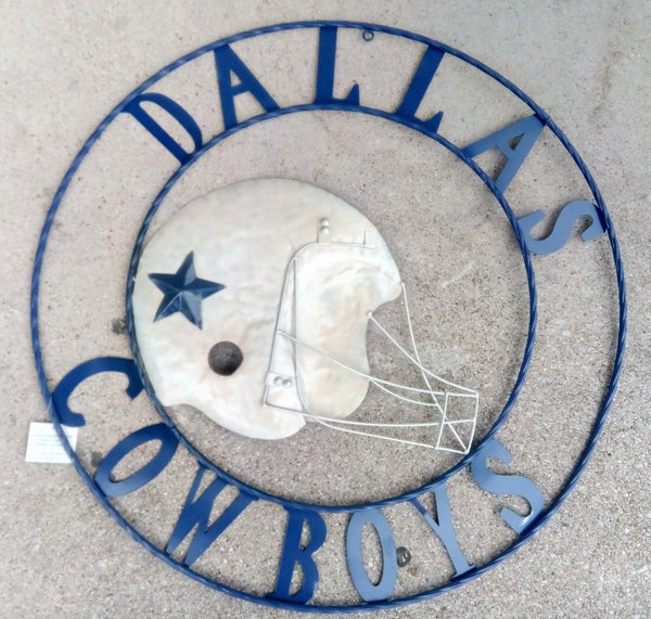18",24" DALLAS COWBOYS CUSTOM METAL VINTAGE CRAFT TEAM WESTERN HOME DECOR