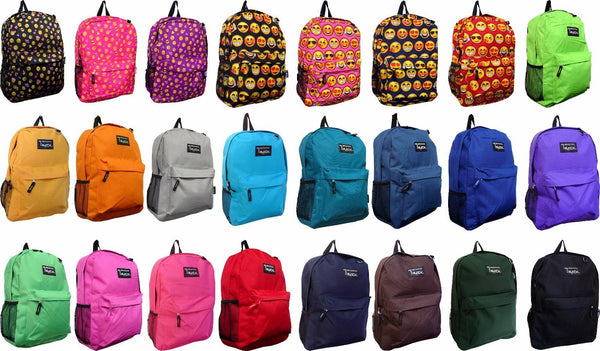 #TB205 16" TRIPLE GEAR TRACK USA SOLID COLOR EMOJI STYLE SCHOOL TRAVEL HIKING-- FREE SHIPPING