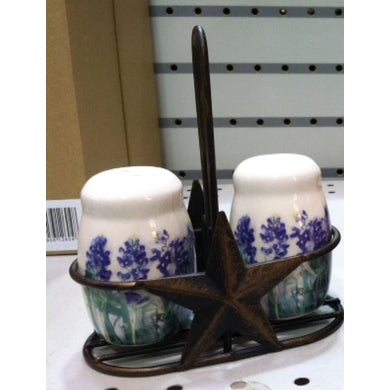 STAR SALT & PEPPER SET KITCHEN WESTERN HOME DECOR METAL NEW ART #EH12047
