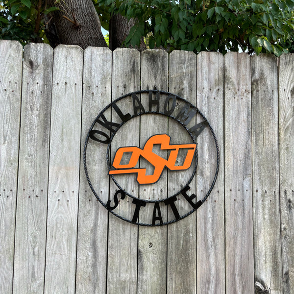 OSU OKLAHOMA STATE COWBOYS METAL CUSTOM VINTAGE TEAM WALL ART HANDMADE CRAFT SIGN