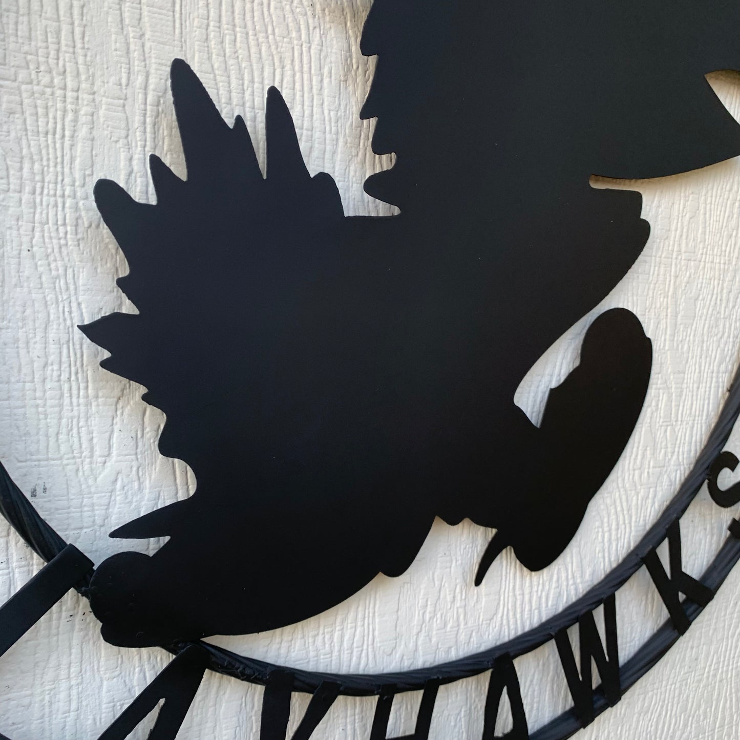 KANSAS JAYHAWKS BLACK CUSTOM METAL VINTAGE CRAFT SIGN WALL ART TEAM SIGN HANDMADE