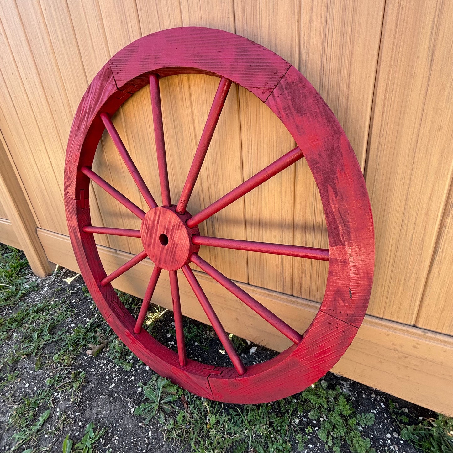 RED WAGON WHEEL BARN WOOD WESTERN HOME DECOR RUSTIC NEW 16",24",30",36",40"