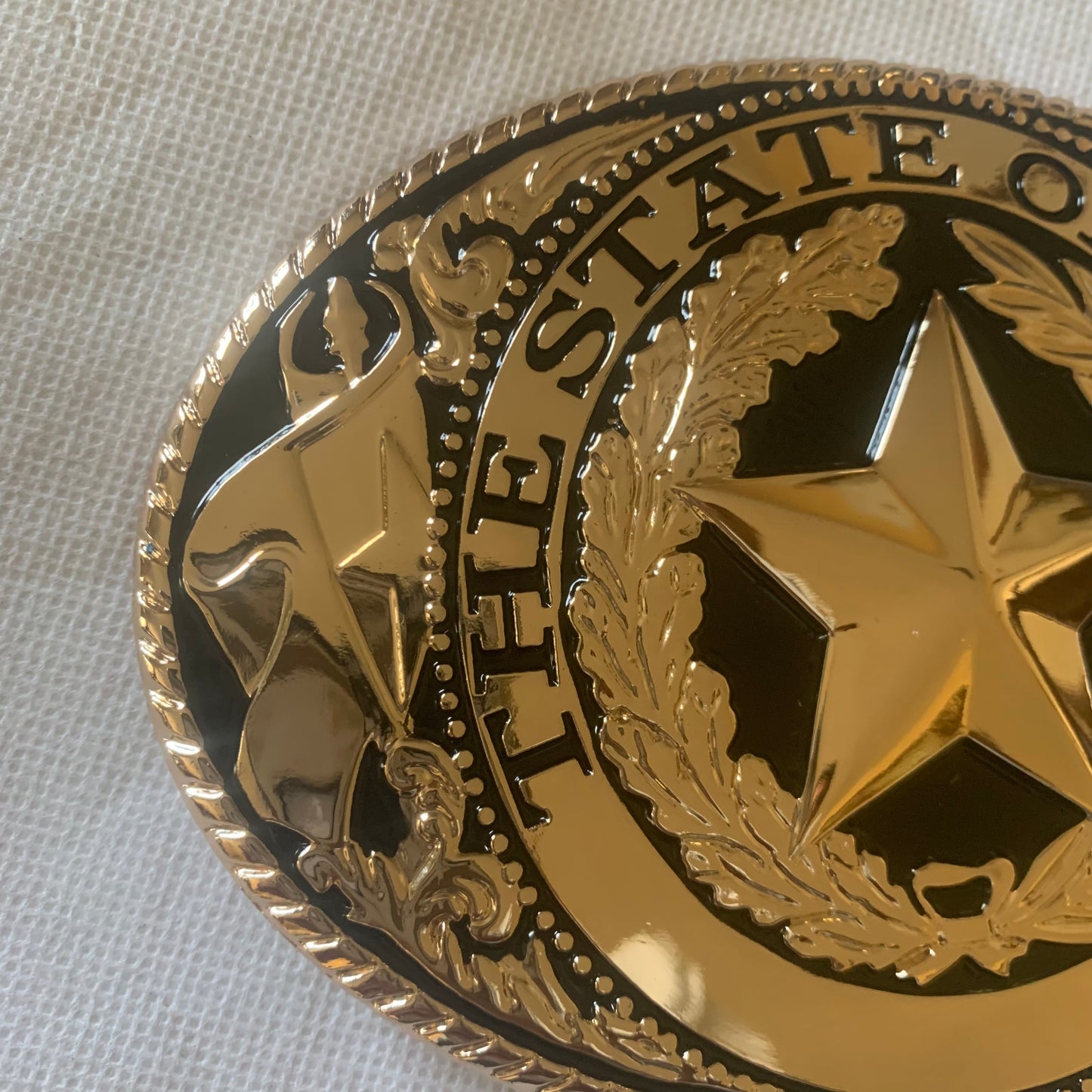 LONESTAR STATE ROSE GOLD STAR BELT BUCKLE LARGE WESTERN BUCKLE FASHION ART NEW #EH12264