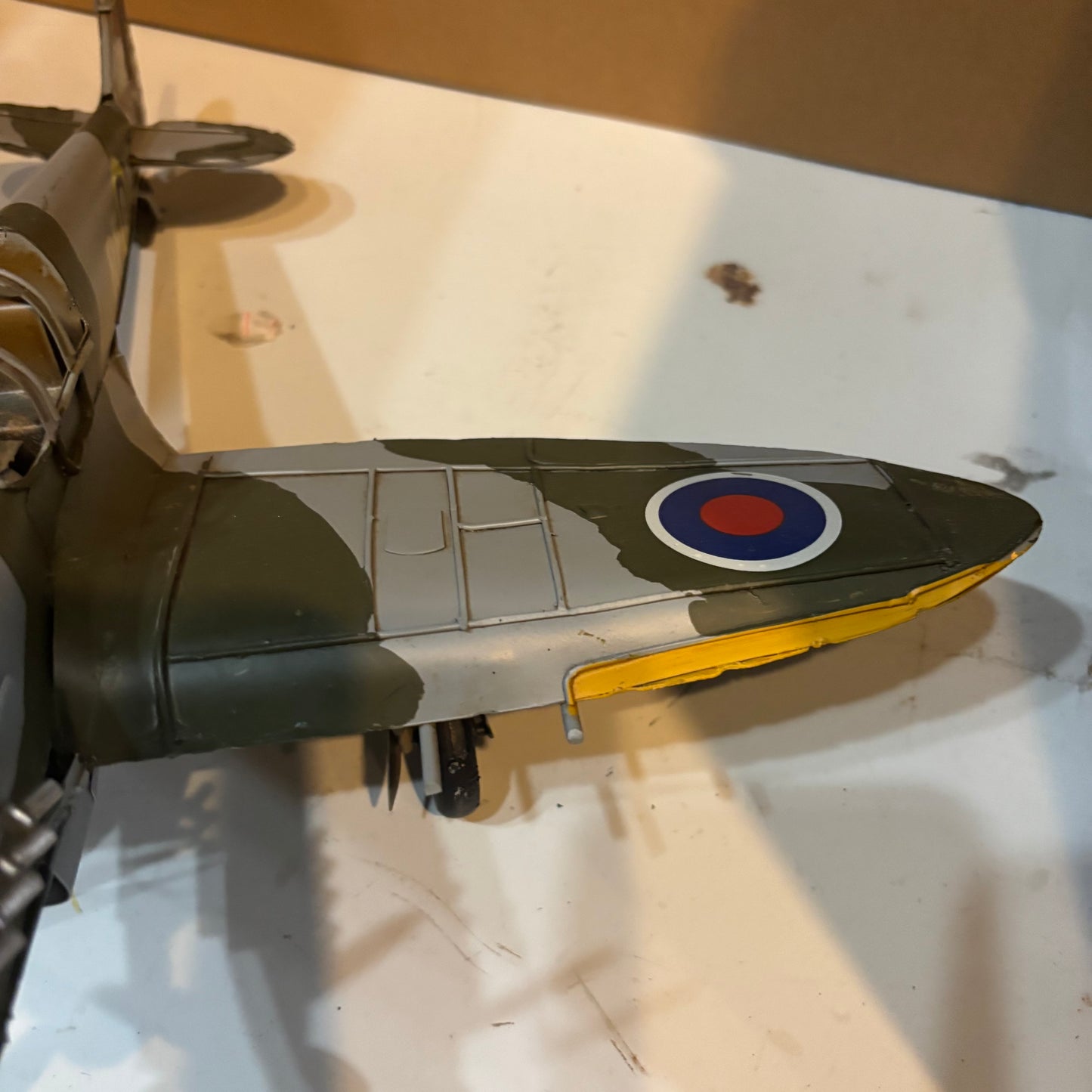 SPITFIRE METAL AIRPLAINE WW WESTERN HOME DECOR HANDMADE #RA0234
