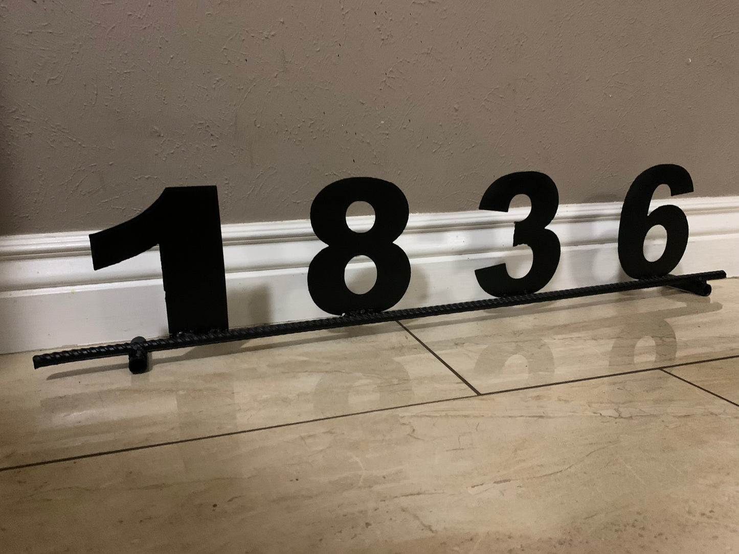7"H X 36" LONG YOUR CUSTOM NUMBER METAL BARN METAL SIGN WESTERN HOME DECOR