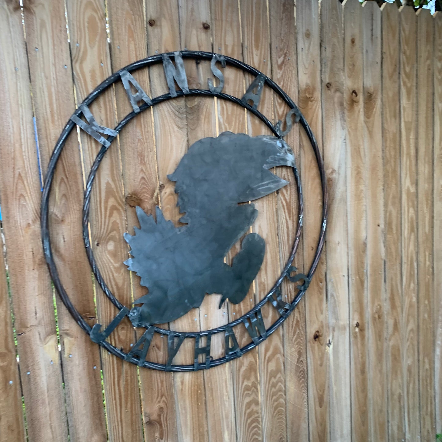 KANSAS JAYHAWKS RAW CUSTOM METAL VINTAGE CRAFT SIGN UNPAINTED TEAM HANDMADE