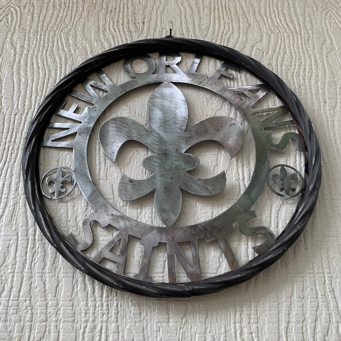 NEW ORLEANS SAINTS CUSTOM RAW METAL CRAFT SIGN WALL ART WESTERN HOME DECOR LASERCUT ART HANDMADE 12",18",24