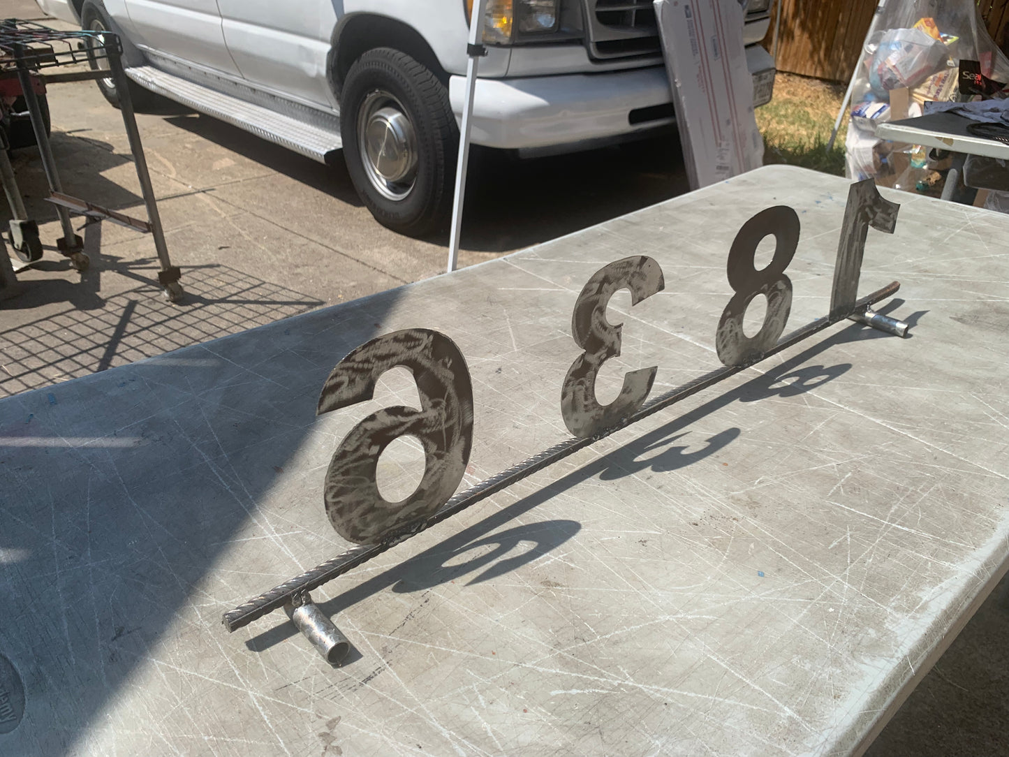 7"H X 36" LONG YOUR CUSTOM NUMBER METAL BARN METAL SIGN WESTERN HOME DECOR