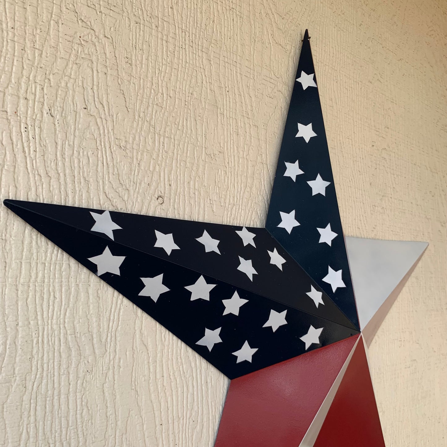 USA FLAG STAR STYLE# 5 RED WHITE & BLUE AMERICANA METAL BARN STAR WALL ART HANDMADE TO ORDER NEW #EH13380