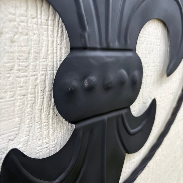 FLEUR DE LIS BLACK FLAT METAL WALL ART SIGN WESTERN HOME DECOR HANDMADE NEW 12",18",24",32"