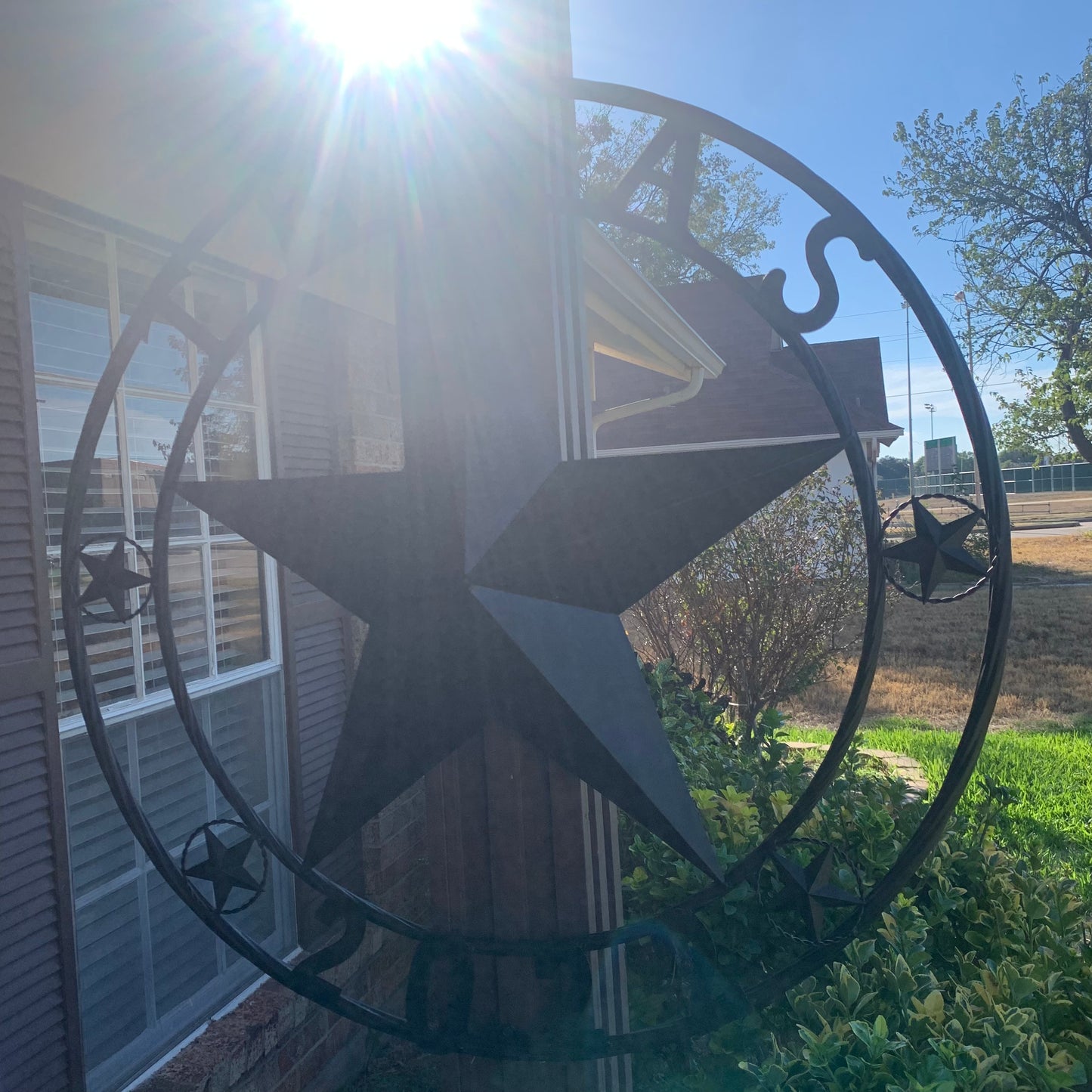 TEXAS 2022 STYLE CUSTOM NAME STAR BARN METAL LONE STAR 3d TWISTED ROPE RING WESTERN HOME DECOR RUSTIC  BLACK HANDMADE 24",32",34",36",40",42",44",46",50"