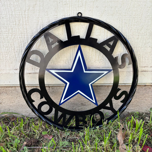18",24",36" DALLAS COWBOYS METAL WALL ART WESTERN HOME DECOR VINTAGE RUSTIC BRONZE NEW #EH12316