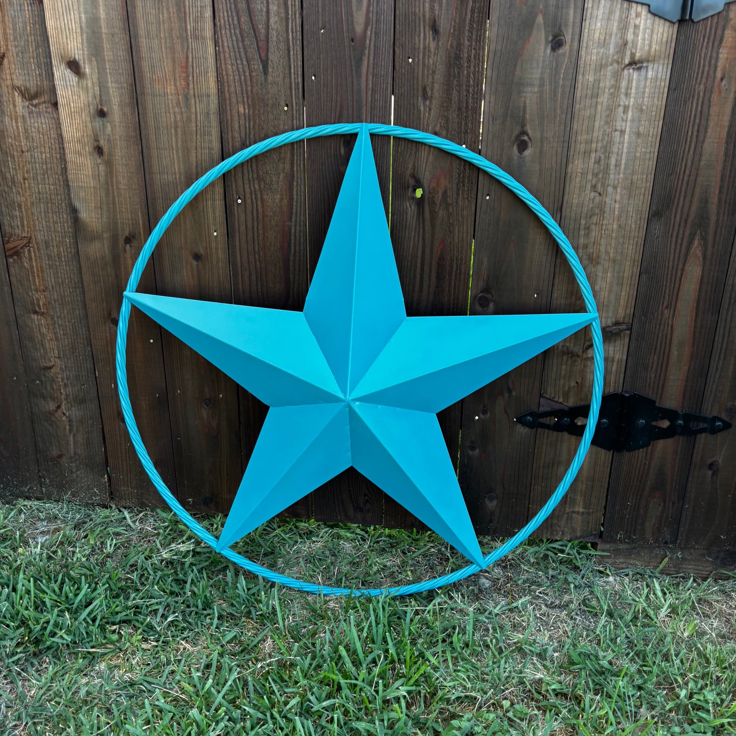 TEAL BARN LONE STAR TWISTED ROPE RING WESTERN HOME DECOR HANDMADE 12",24",36" #EH