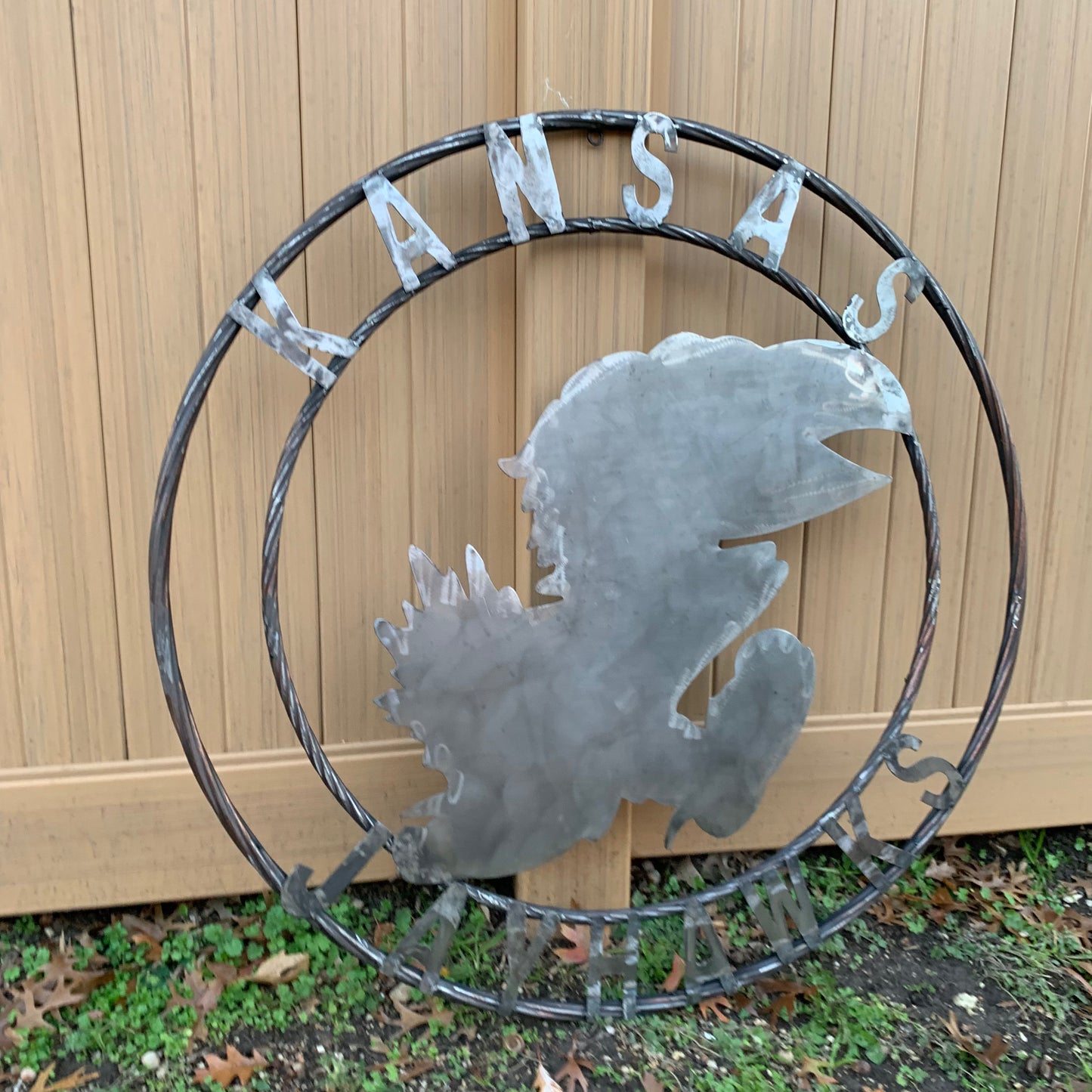 KANSAS JAYHAWKS RAW CUSTOM METAL VINTAGE CRAFT SIGN UNPAINTED TEAM HANDMADE