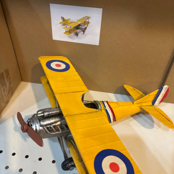 YELLOW AIRPLAINE METAL ART WESTERN HOME DECOR HANDMADE #RA0218