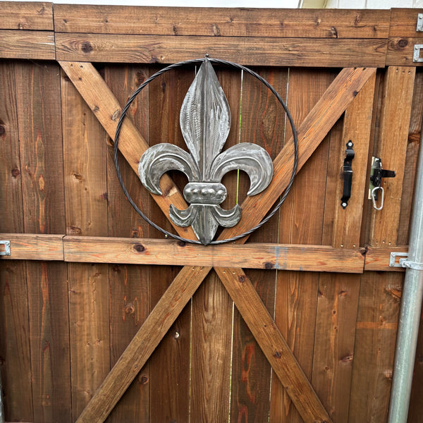 FLEUR DE LIS  CUSTOM RAW METAL METAL UNPAINTED WALL ART SIGN WESTERN HOME DECOR HANDMADE NEW 12",18",24",32"