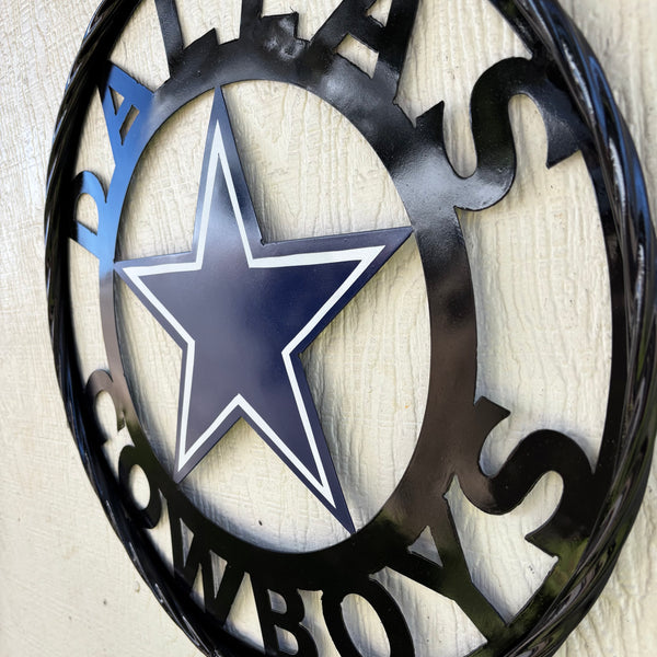 18",24",36" DALLAS COWBOYS METAL WALL ART WESTERN HOME DECOR VINTAGE RUSTIC BRONZE NEW #EH12316