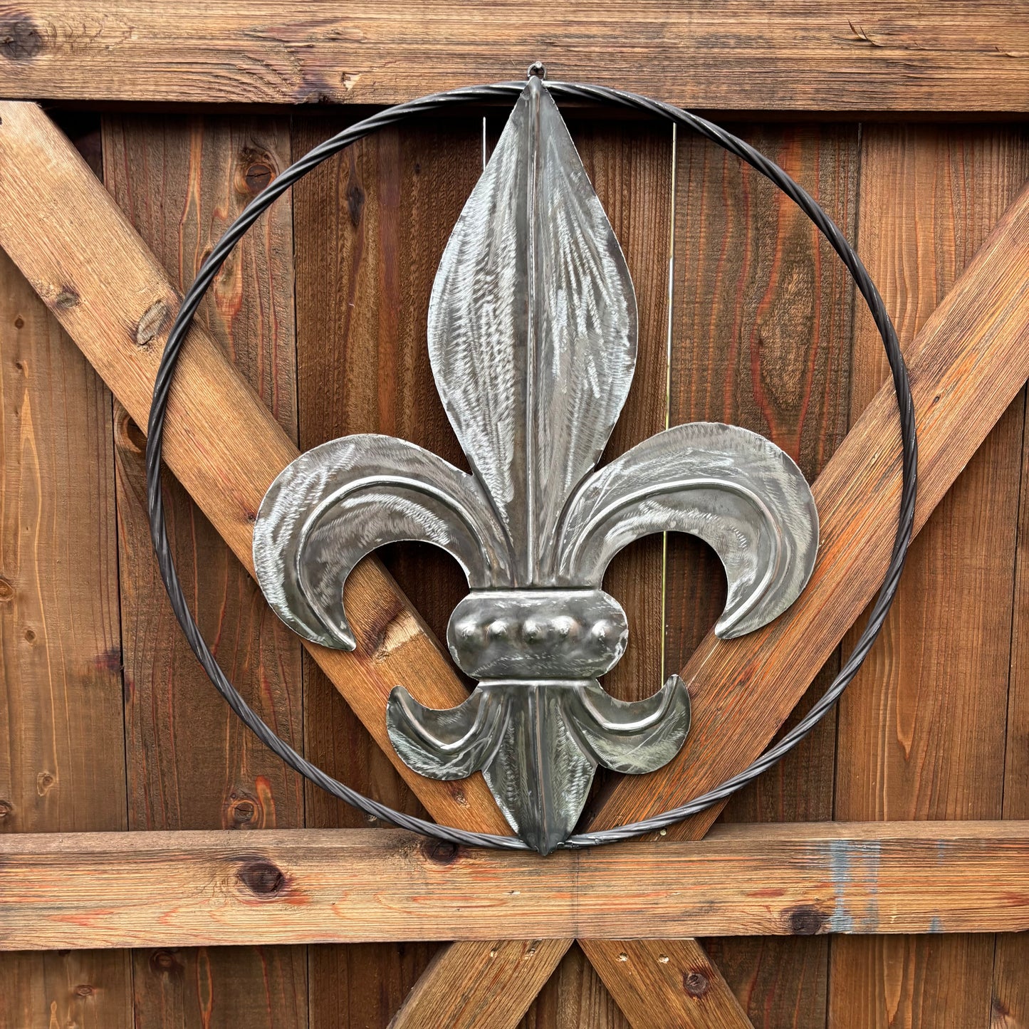 FLEUR DE LIS  CUSTOM RAW METAL METAL UNPAINTED WALL ART SIGN WESTERN HOME DECOR HANDMADE NEW 12",18",24",32"