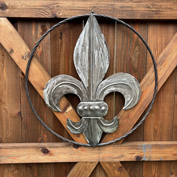 FLEUR DE LIS  CUSTOM RAW METAL METAL UNPAINTED WALL ART SIGN WESTERN HOME DECOR HANDMADE NEW 12",18",24",32"