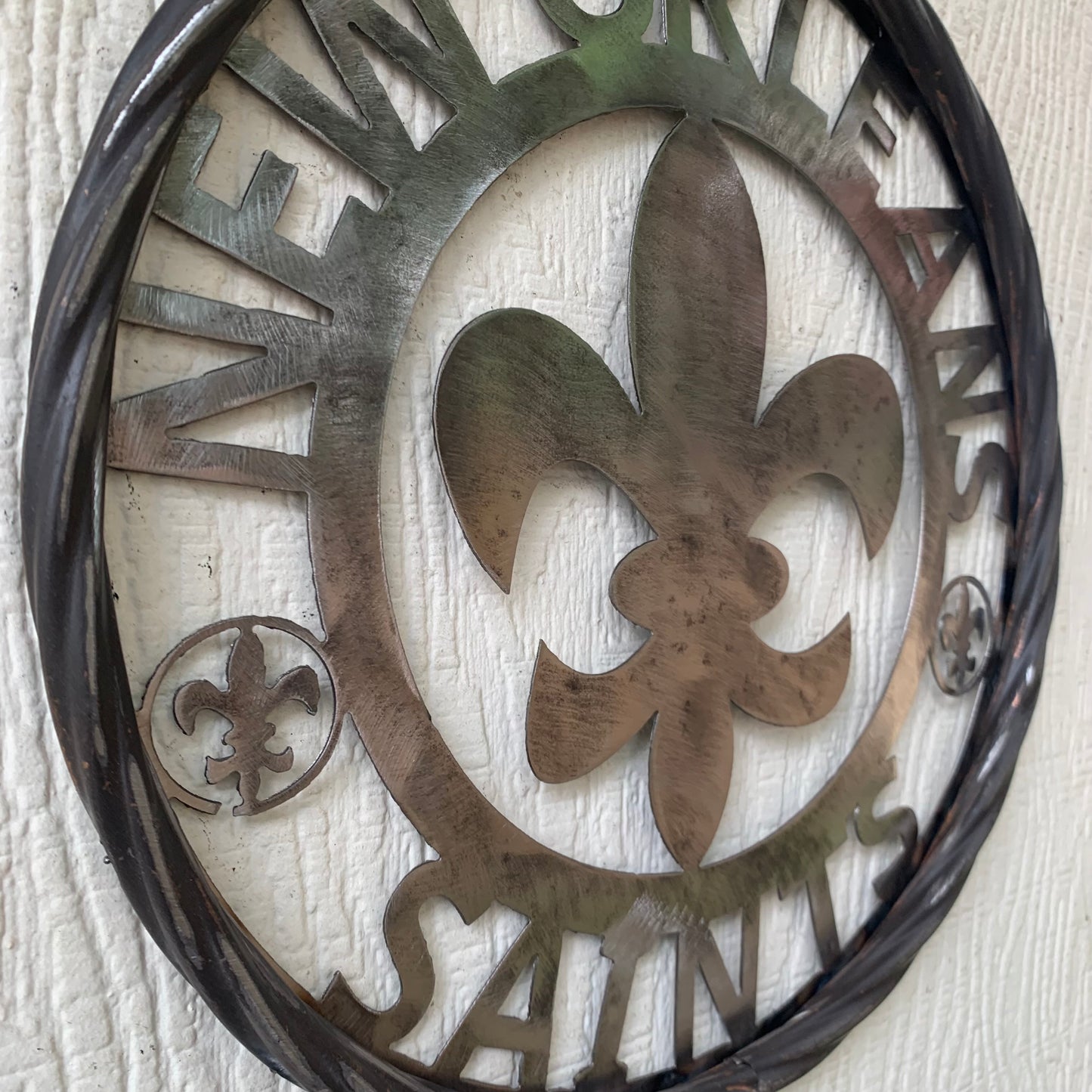 NEW ORLEANS SAINTS CUSTOM RAW METAL CRAFT SIGN WALL ART WESTERN HOME DECOR LASERCUT ART HANDMADE 12",18",24