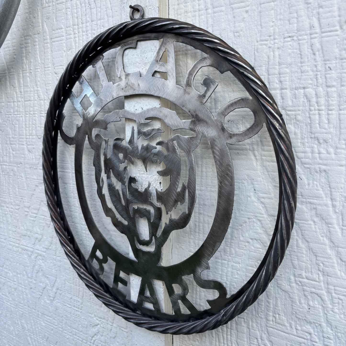 CHICAGO BEARS CUSTOM RAW METAL VINTAGE CRAFT SIGN TEAM HANDMADE STYLE# 3