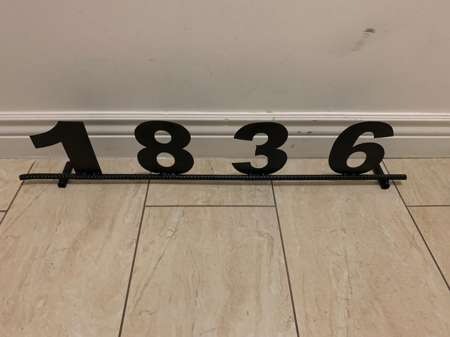 7"H X 36" LONG YOUR CUSTOM NUMBER METAL BARN METAL SIGN WESTERN HOME DECOR