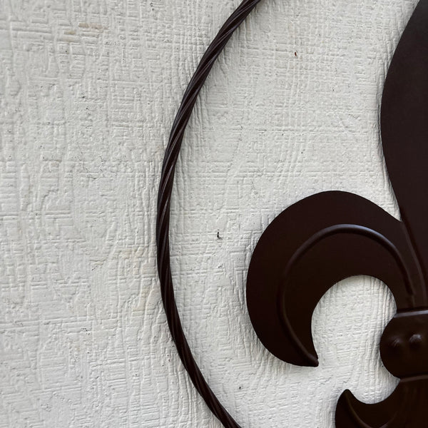 FLEUR DE LIS BRONZE METAL WALL ART SIGN WESTERN HOME DECOR HANDMADE NEW 12",18",24",32"