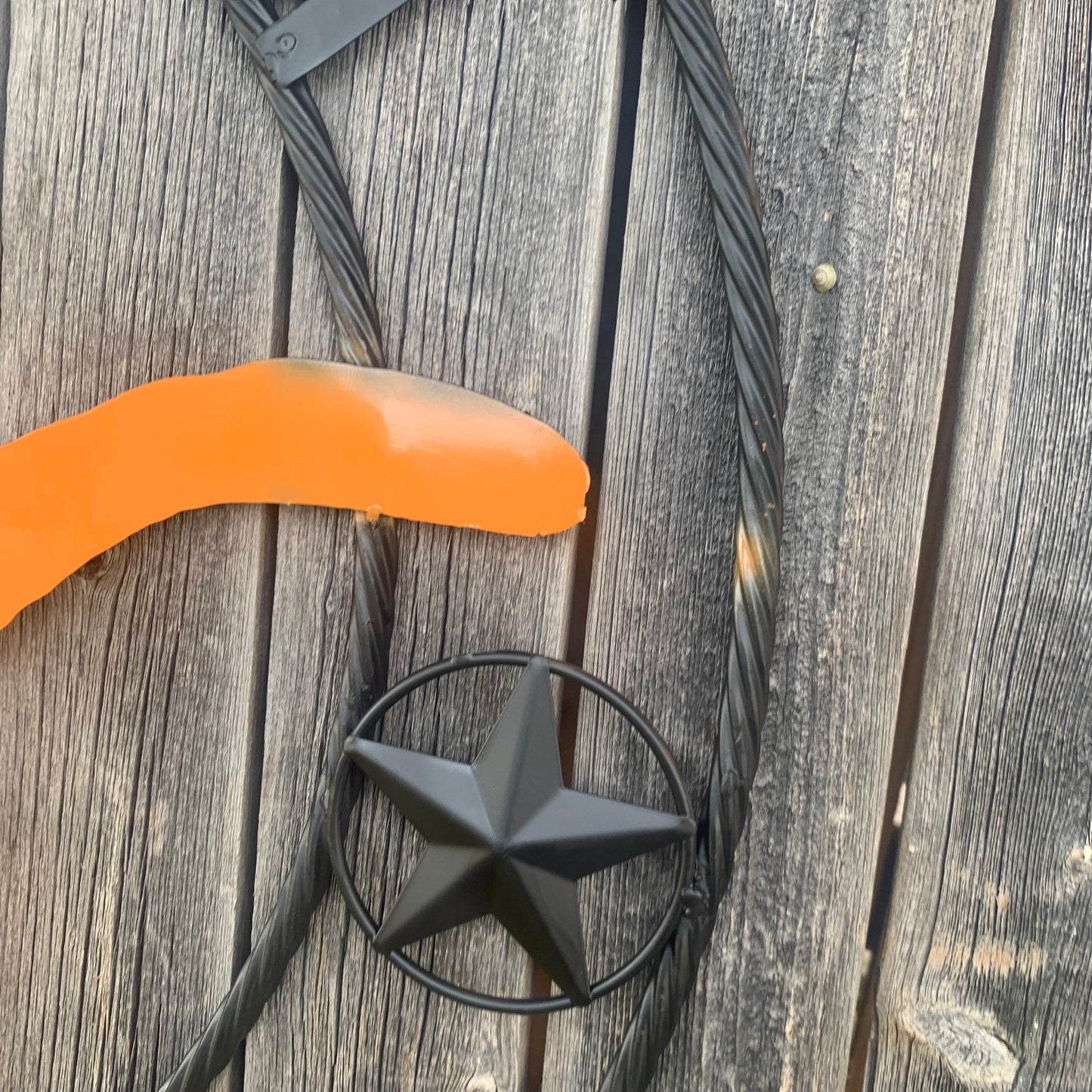 HOOKEM HORNS WITH LONE STAR TEXAS LONGHORNS HOOK EM METAL CUSTOM VINTAGE CRAFT WALL ART TEAM SIGN HANDMADE