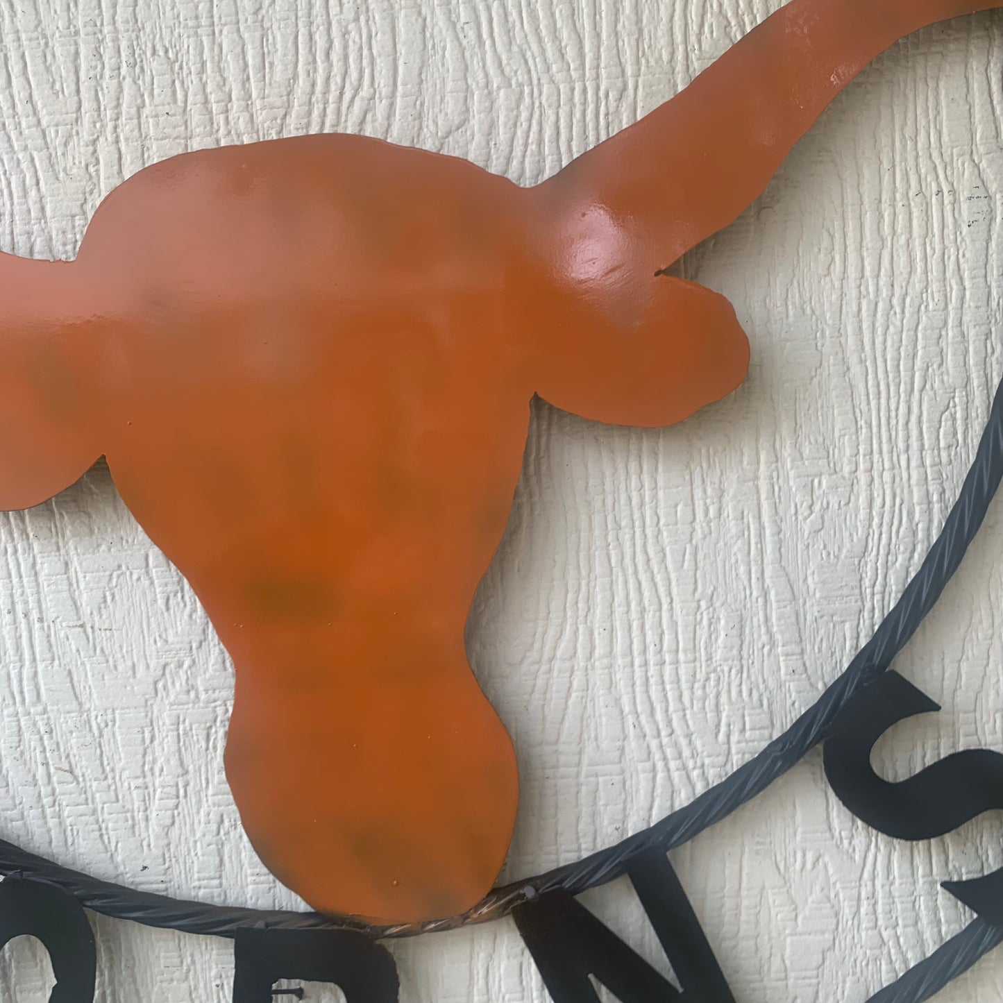 HOOKEM HORNS WITH LONE STAR TEXAS LONGHORNS HOOK EM METAL CUSTOM VINTAGE CRAFT WALL ART TEAM SIGN HANDMADE
