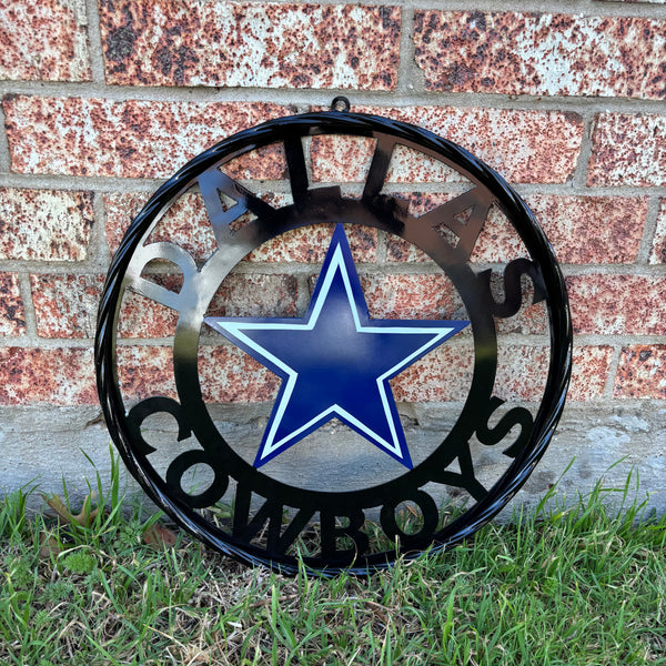 18",24",36" DALLAS COWBOYS METAL WALL ART WESTERN HOME DECOR VINTAGE RUSTIC BRONZE NEW #EH12316