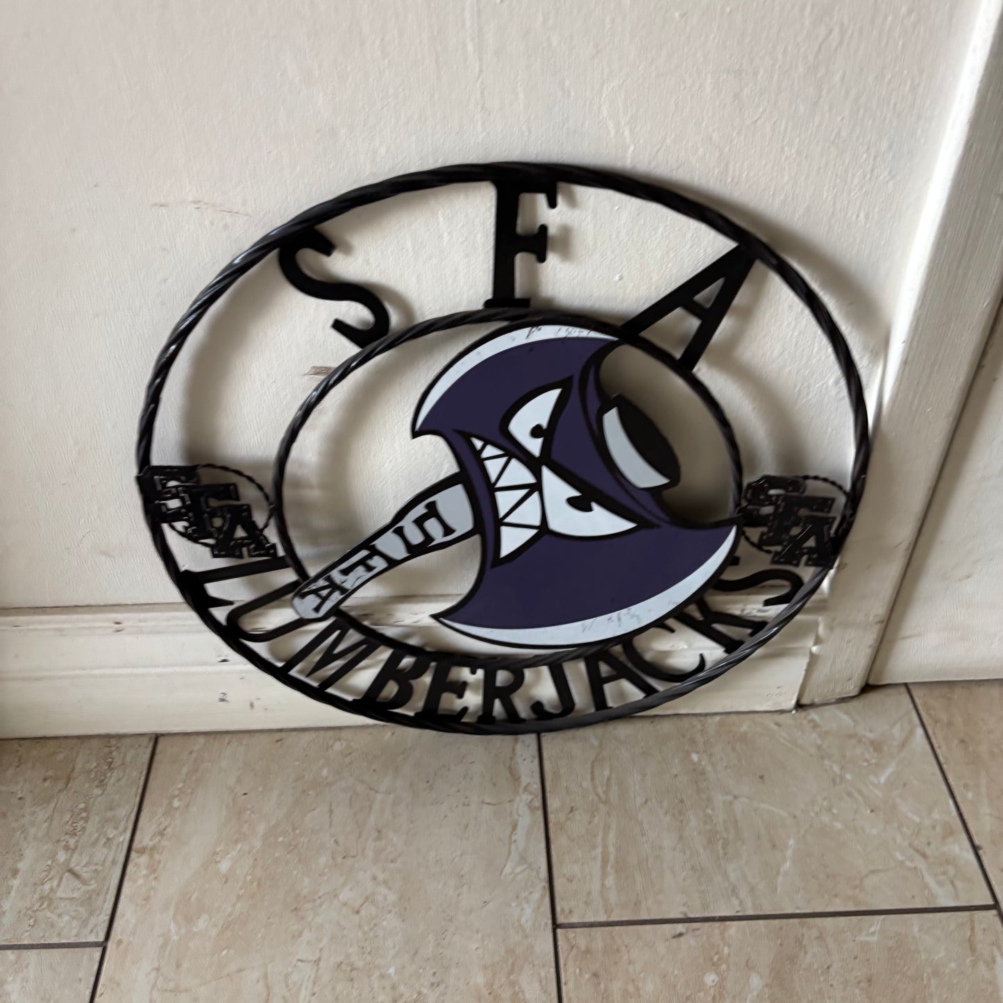 SFA LUMBERJACKS CUSTOM METAL VINTAGE CRAFT SIGN WALL ART TEAM SIGN HANDMADE