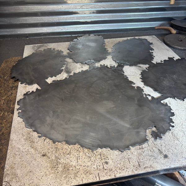 CLEMSON TIGERS PAW CUSTOM RAW METAL VINTAGE CRAFT SIGN WALL ART TEAM SIGN HANDMADE STYLE# 2 #EH12745