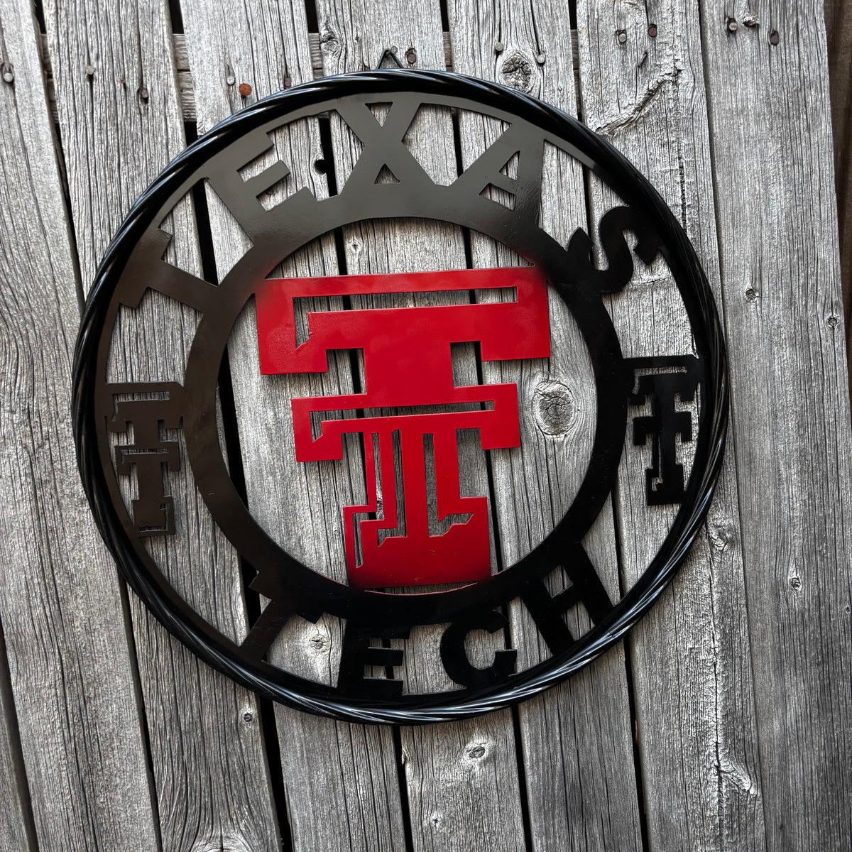 TEXAS TECH CUSTOM METAL VINTAGE CRAFT SIGN WESTERN HOME DECOR HANDMADE 12",18",24",32",36"