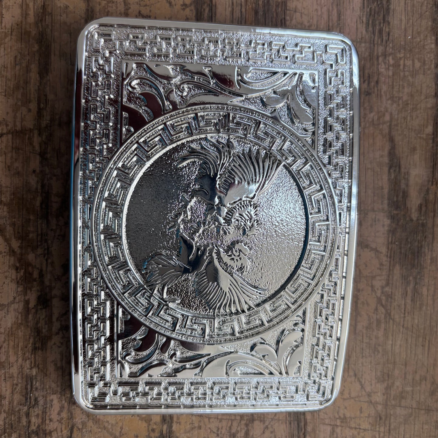 COCK FIGHTING ROOSTER BELT BUCKLE GOLD WESTERN METAL BUCKLE FASHION ART 4.5" X 3.5"  #EH13232