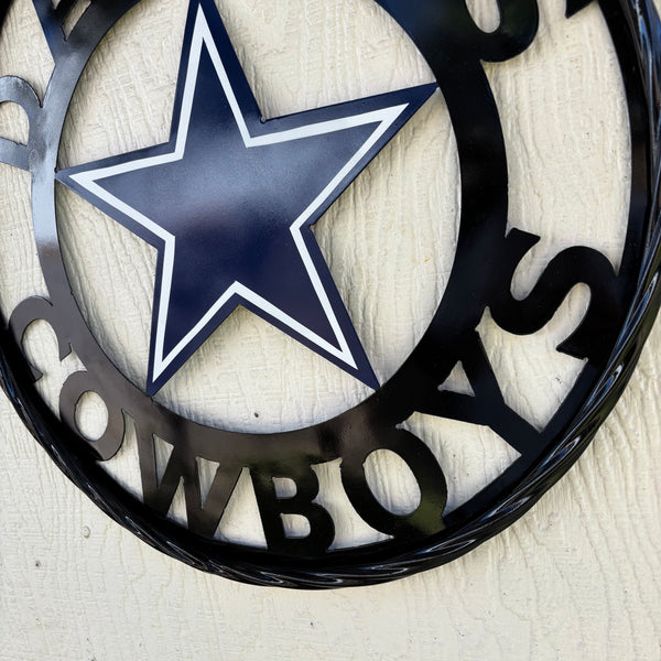 18",24",36" DALLAS COWBOYS METAL WALL ART WESTERN HOME DECOR VINTAGE RUSTIC BRONZE NEW #EH12316